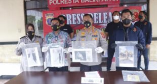 Konfrensi pers Polresta Balikpapan dalam kasus penambangan batubara, Jumat (19/11/2021)