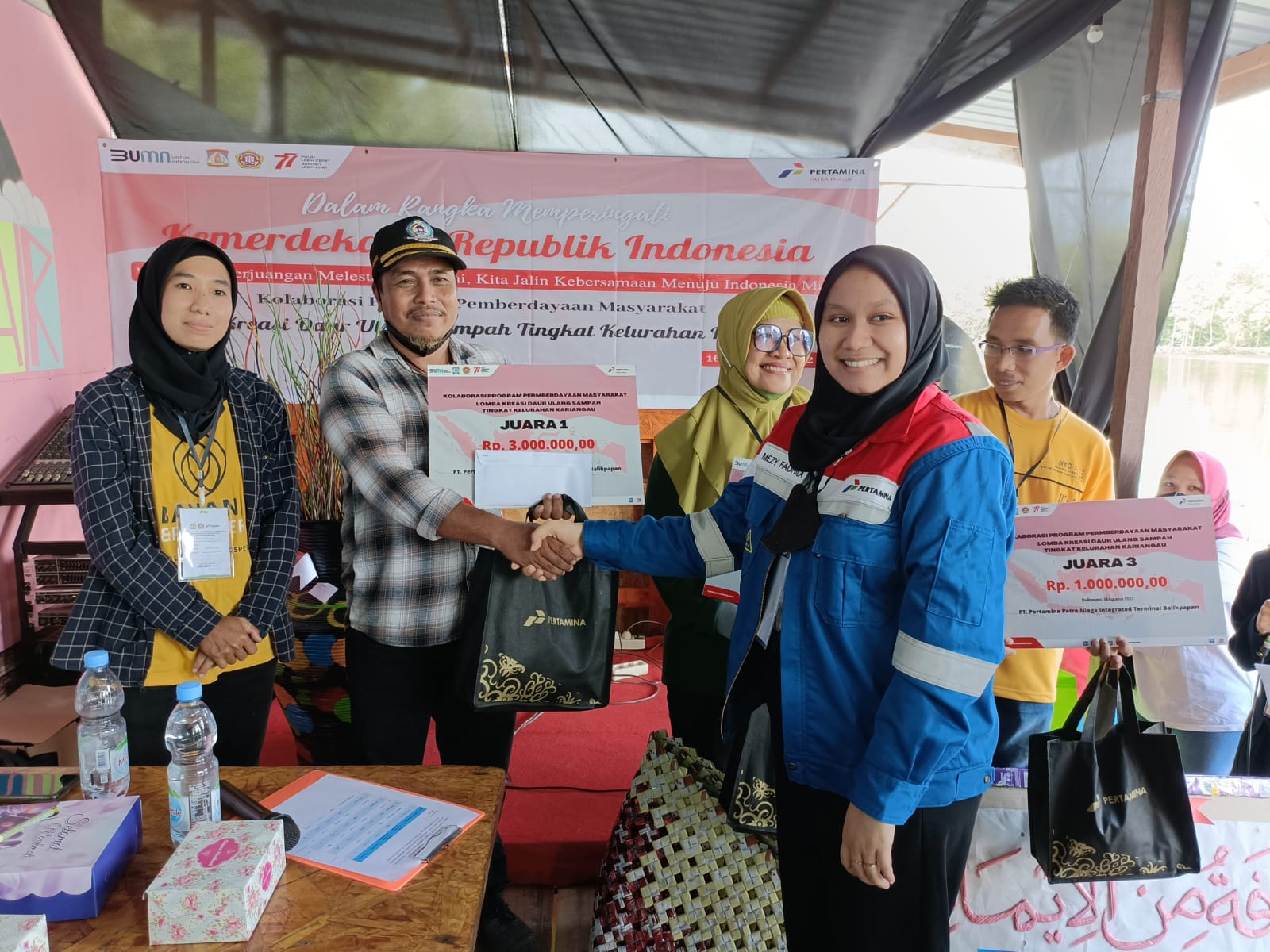 Pertamina Dan Karang Taruna Kariangau Gelar Lomba Kreasi Daur Ulang Sampah Inibalikpapancom 3857