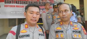 Kapolres PPU AKBP Hendrik Eka dan Kapolsek Sepaku AKP Kasiyono