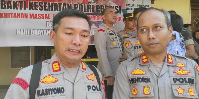 Kapolres PPU AKBP Hendrik Eka dan Kapolsek Sepaku AKP Kasiyono