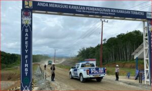 pintu masuk kawasan terbatas IKN