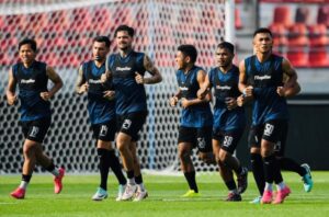 Pemain Borneo FC melakukan persiapan terakhir / LIB