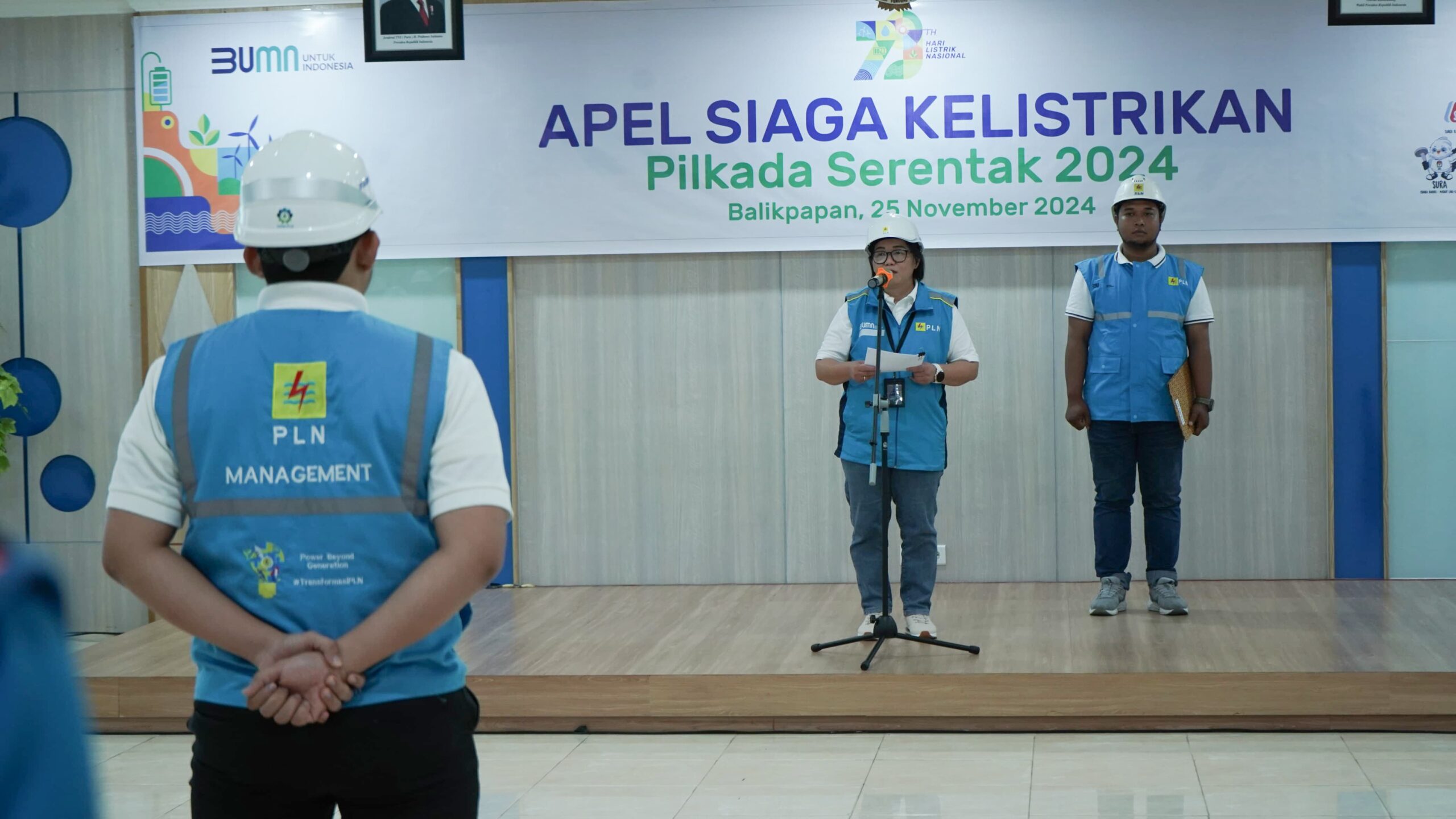 Menyambut Pilkada 2024 pada 27 November nanti, PLN Unit Induk Distribusi Kalimantan Timur dan Kalimantan Utara (PLN UID Kaltimra) menggelar Apel Siaga