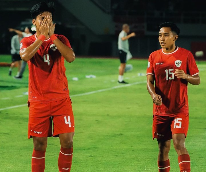 Laga Timnas Indonesia yang berakhir imbang 3-3 lawan Laos di Stadion Manahan Solo / PSSI