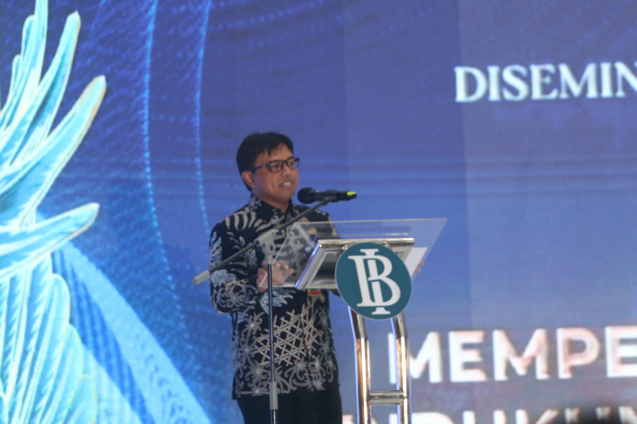 Kepala Bank Indonesia Perwakilan Balikpapan Robi Ariadi pada acara Diseminasi Ekonomi Regional Tahunan 2024 di Kantor BI Perwakilan Balikpapan, Selasa 3 November 2024.