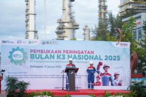 Pembukaan Bulan Kesehatan dan Keselamatan Kerja (K3) Nasional 2025 secara resmi dilaksanakan oleh PT Kilang Pertamina Internasional (KPI) Unit Balikpapan